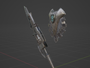 Iron Gunlance - Monster Hunter World Modelo 3D