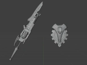 Iron Gunlance - Monster Hunter World 3D Model