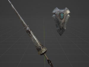 Iron Lance - Monster Hunter World Modelo 3D