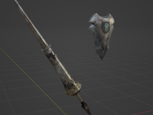 Iron Lance - Monster Hunter World Modelo 3D