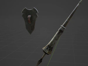 Iron Lance - Monster Hunter World 3D Model