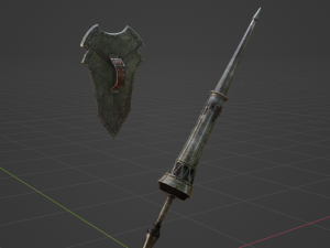 Iron Lance - Monster Hunter World Modelo 3D