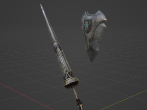 Iron Lance - Monster Hunter World Modelo 3D