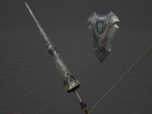 Iron Lance - Monster Hunter World Modelo 3D