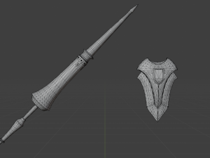 Iron Lance - Monster Hunter World Modelo 3D