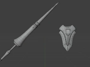 Iron Lance - Monster Hunter World 3D Model