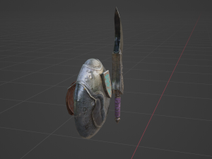 Hunters Knife Sword and Shield - Monster Hunter World 3D Модель