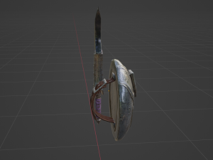 Hunters Knife Sword and Shield - Monster Hunter World 3D Модель