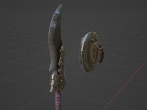 Hunters Knife Sword and Shield - Monster Hunter World 3D Модель
