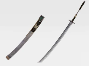 आयरन कटाना - मॉन्स्टर हंटर वर्ल्ड 3D मॉडल