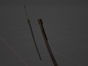 Iron Katana - Monster Hunter World Modelo 3D