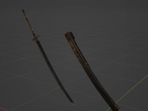 Iron Katana - Monster Hunter World 3D Model