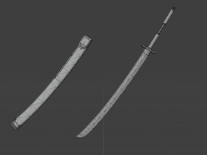 Iron Katana - Monster Hunter World Modelo 3D