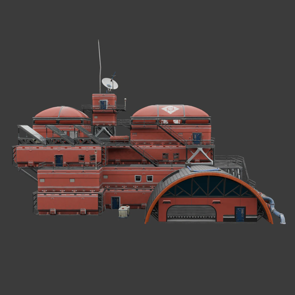 Arctic Facility - Fortnite 3D Model .c4d .max .obj .3ds .fbx .stl .blend