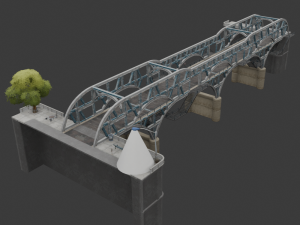 Blue Steel Bridge - Fortnite 3D-Modell