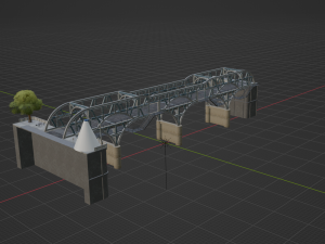 Blue Steel Bridge - Fortnite 3D-Modell