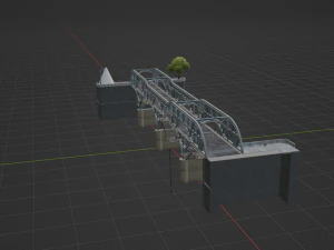 Blue Steel Bridge - Fortnite 3D Model