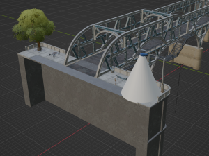 Blue Steel Bridge - Fortnite 3D-Modell