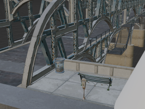 Blue Steel Bridge - Fortnite 3D-Modell