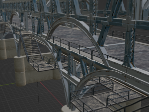 Blue Steel Bridge - Fortnite 3D-Modell