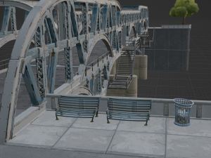 Blue Steel Bridge - Fortnite 3D-Modell