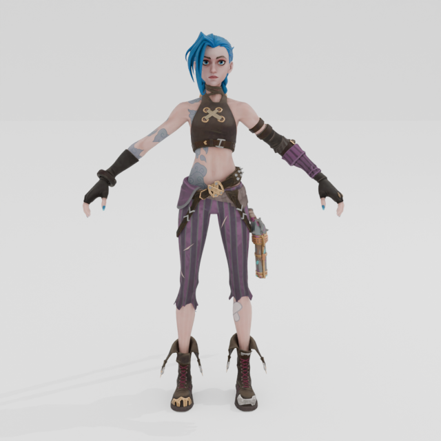 Arcane Jinx - Fortnite 3D Model .c4d .max .obj .3ds .fbx .stl .blend 