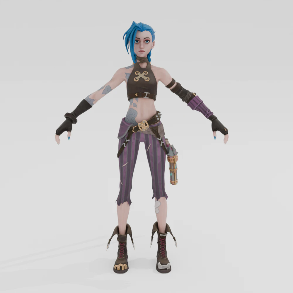 Arcane Jinx - Fortnite 3D Model .c4d .max .obj .3ds .fbx .stl .blend 