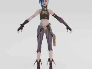 Arcane Jinx - Fortnite 3D Model