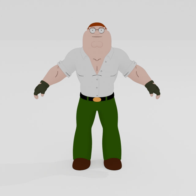 Peter Griffin - Fortnite Model 3D .c4d .max .obj .3ds .fbx .stl .blend 