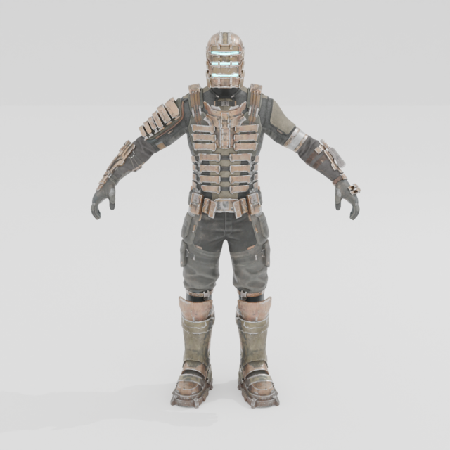 Isaac Clarke - Fortnite 3D Model .c4d .max .obj .3ds .fbx .stl .blend 