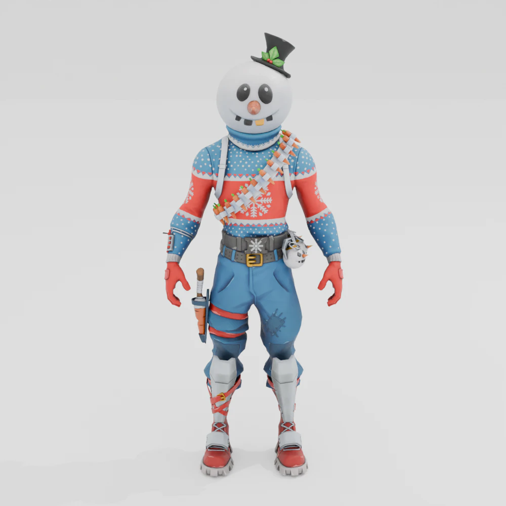 Slushy Soldier - Fortnite 3D Model .c4d .max .obj .3ds .fbx .stl .blend