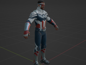 Captain America Sam Wilson - Fortnite 3D Model