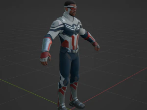 Captain America Sam Wilson - Fortnite 3D Model