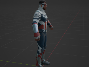 Captain America Sam Wilson - Fortnite 3D Model