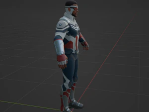 Captain America Sam Wilson - Fortnite 3D Model