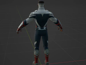 Captain America Sam Wilson - Fortnite 3D Model