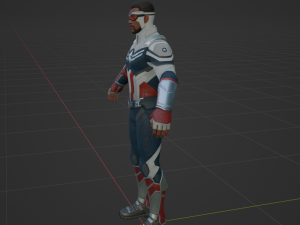 Captain America Sam Wilson - Fortnite 3D Model