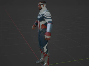 Captain America Sam Wilson - Fortnite 3D Model