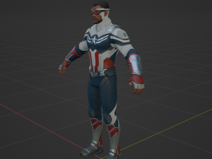 Captain America Sam Wilson - Fortnite 3D Model