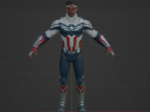 Captain America Sam Wilson - Fortnite 3D Model