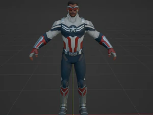 Captain America Sam Wilson - Fortnite 3D Model
