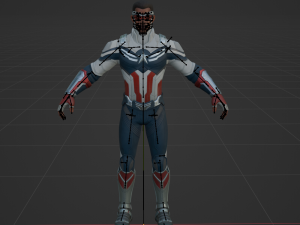 Captain America Sam Wilson - Fortnite 3D Model