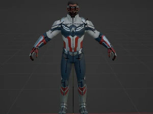 Captain America Sam Wilson - Fortnite 3D Model