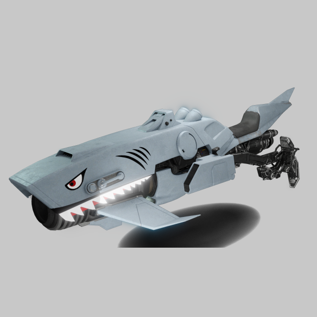 Blood in the Water Sparrow - Destiny 2 3D Модель .c4d .max .obj .3ds .fbx .stl .blend 