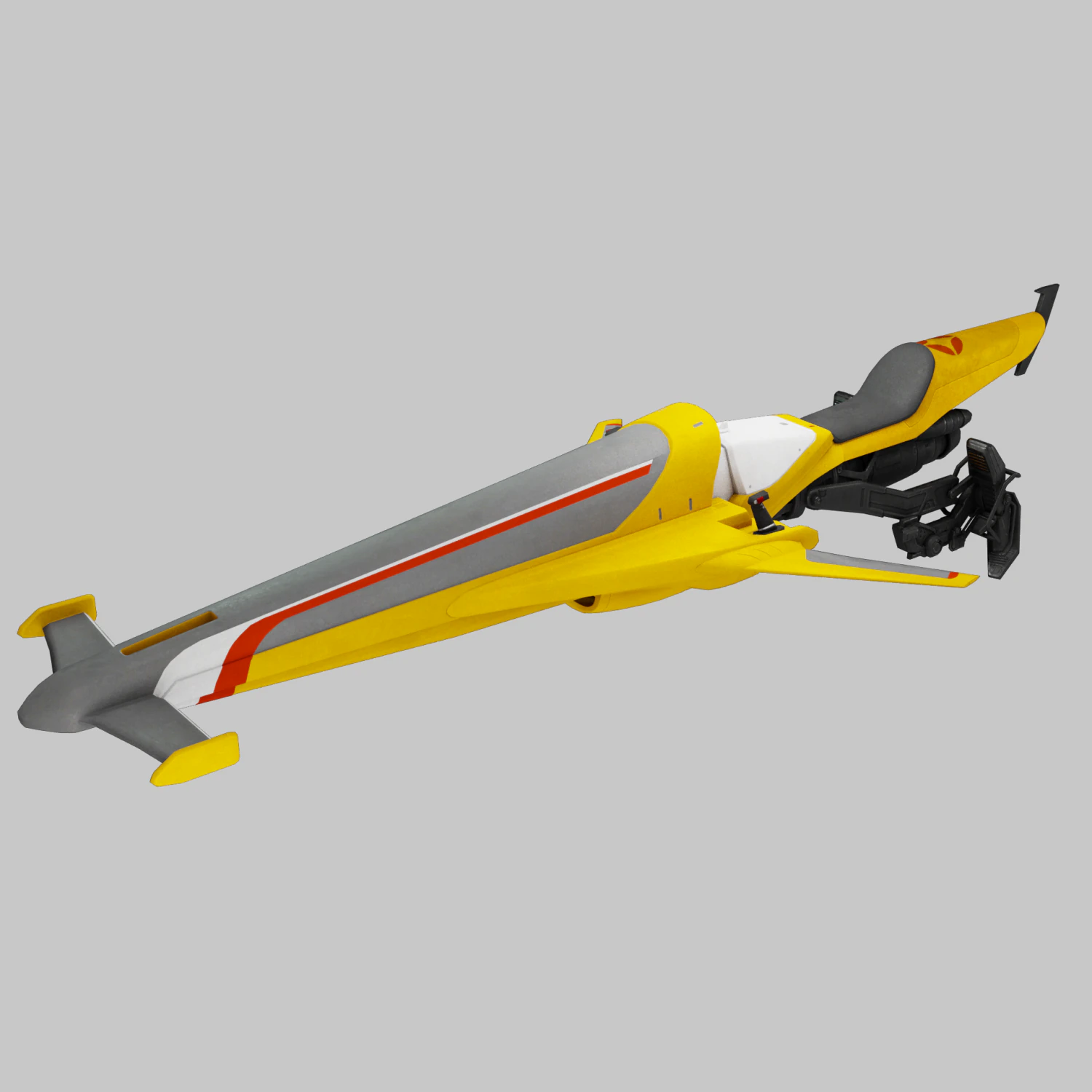 Clean Sweep Sparrow - Destiny 2 3D Model .c4d .max .obj .3ds .fbx .stl .blend 