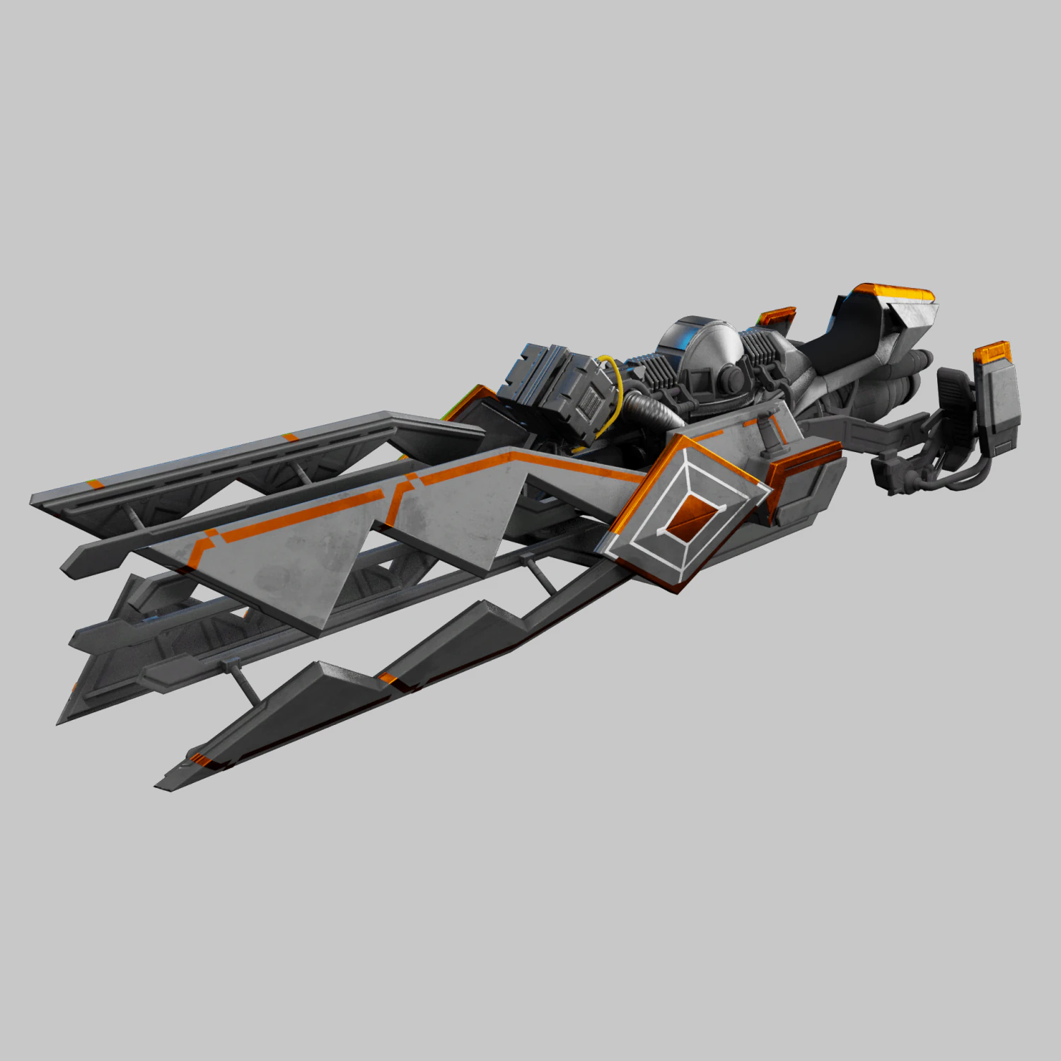 Vespulaser Sparrow - Destiny 2 3D Model .c4d .max .obj .3ds .fbx .stl .blend 