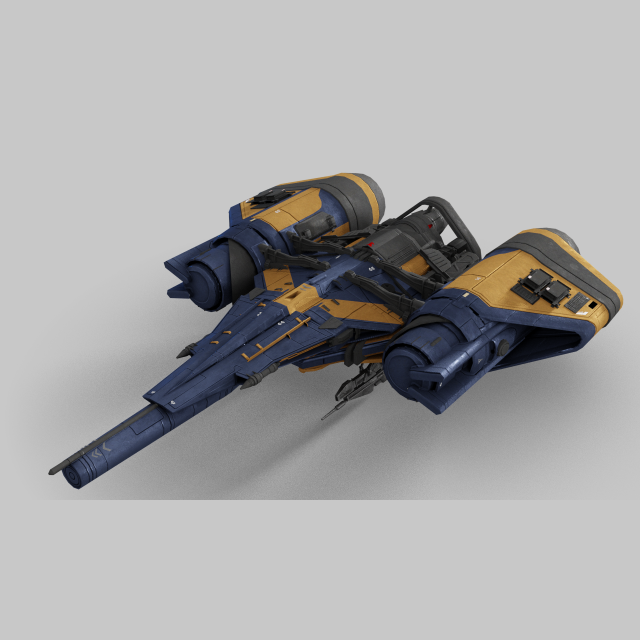 Arcadia Class JumpShip - Destiny 2 3D Model .c4d .max .obj .3ds .fbx .stl .blend 