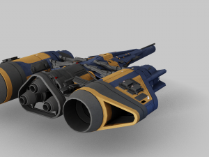 Arcadia Class JumpShip - Destiny 2 3D Model