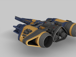 Arcadia Class JumpShip - Destiny 2 3D Model