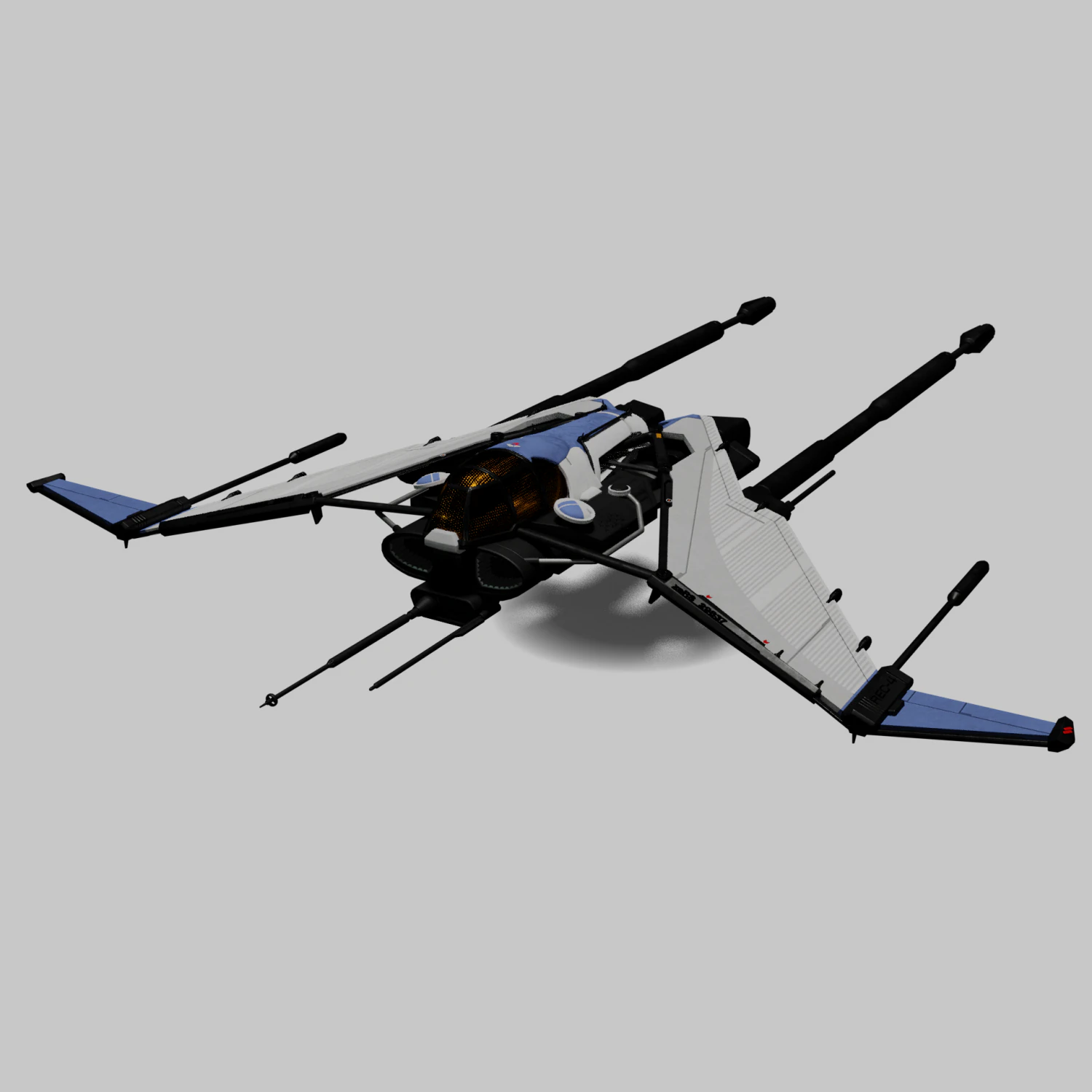 Bayles Aerodyne Ship - Destiny 2 3D Model .c4d .max .obj .3ds .fbx .stl .blend 